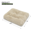 thumbnail image 3 of Magshion 36.5" Rectangle Pet Bed Washable, Long Plush Pet Bed for Dogs & Cats, Beige, 3 of 10