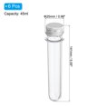 thumbnail image 2 of Uxcell 45ml Plastic Test Tubes with Screw Caps, 6Pcs 141x25mm Tubes for Party Decoration Lab Use, Silver Tone, 2 of 6