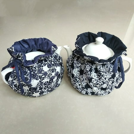 

Bcloud Creative Flower Pattern Teapot Cover Beautiful Eye-catching Cotton Teapot Holder Sleeve for Home