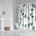 thumbnail image 2 of Ensemble de Rideaux de Douche avec Encliquetable, Feuille Verte Vigne Lierre (6) Rideaux de Douche Réutilisables Doublure de Douche, Décor Rideaux en Polyester Doublure, 72x72 Pouces, 2 of 4