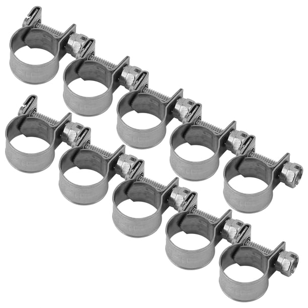 Clip de tubo, 10 piezas Mini sujetadores de manguera de acero inoxidable Clips de manguera Resultados impresionantes