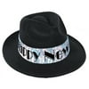Beistle New Years Eve Swingin' Fedora Party Hats, 25 Hats, Black and Silver