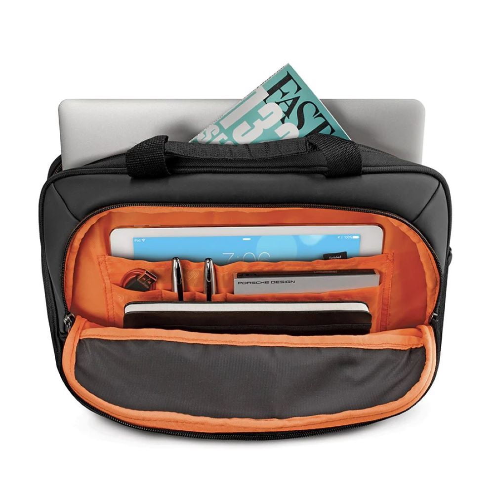 Solo New York Ace Slim Briefcase, Black, Polyester