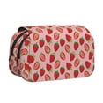 thumbnail image 1 of Disketp Strawberries Estuche de Lápices de Doble Capa con Tapa Abatible y Cremallera, Organizador Escolar para Adolescentes y Adultos, 1 of 7