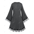 thumbnail image 3 of Vestido para Dormir Panel Encaje Manga Campana Tamaño Plus Rosegal Pijamas y Batas Tallas Grandes, 3 of 5
