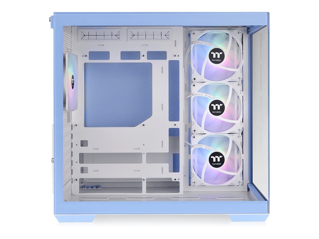 Thermaltake View 380 TG ARGB Hydrangea Blue ATX Case; 4x120mm ARGB Fans Included; Supports Hidden-Connector Motherboard; Front & Side Dual Tempered Glass Panel; CA-1Z2-00M1WN-00; 3 Year Warranty