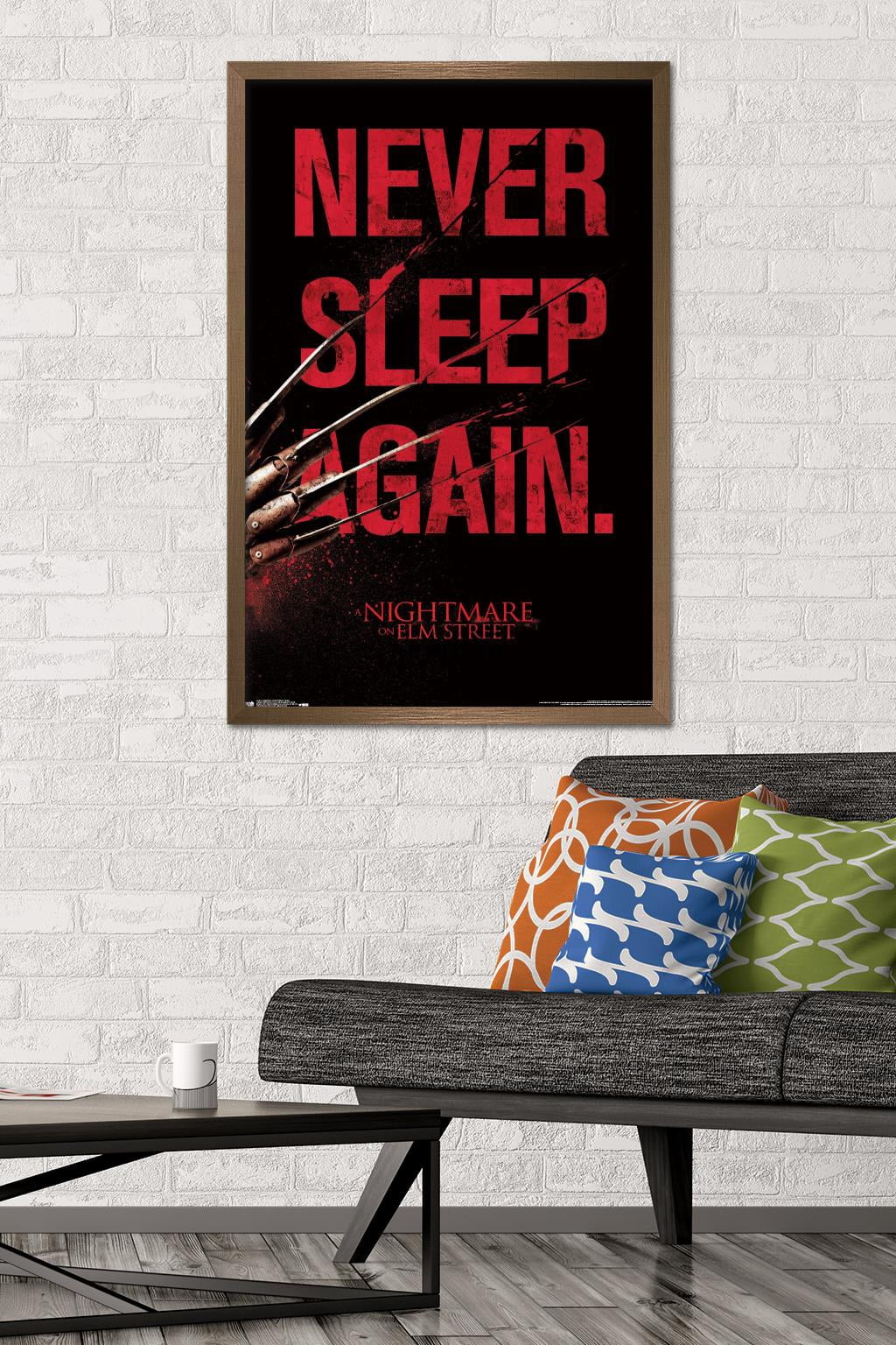 A Nightmare on Elm Street - Sleep Wall Poster, 22.375" x 34", Framed