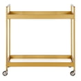 thumbnail image 6 of Evelyn&Zoe Cooper 33" Wide Rectangular Bar Cart in Brass, 6 of 7