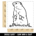 thumbnail image 2 of Groundhog Woodchuck Standing Up Square Rubber Stamp Stamping Scrapbooking Crafting - Small 1.25in, 2 of 7