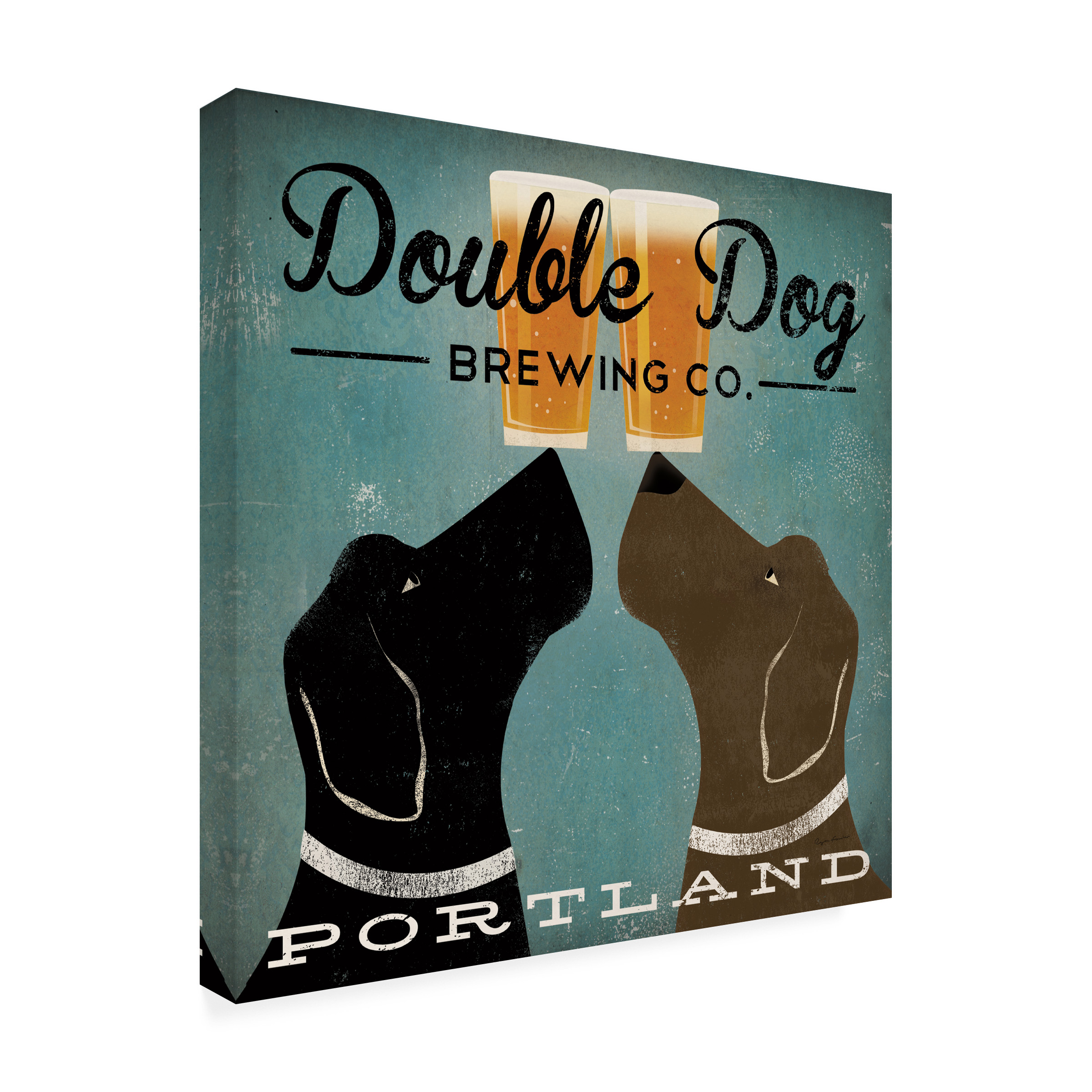 Trademark Fine Art 'Double Dog Brewing Co' Canvas Art by Ryan Fowler
