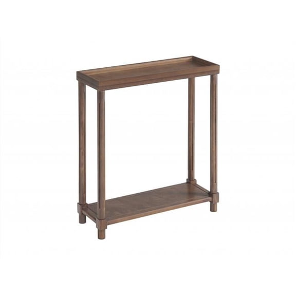 HomeRoots 515520 24 in. Wood Rectangular End Tables with Shelf, Brown - Set of 2