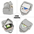 thumbnail image 5 of JIALIOU Mini Backpack Purse for Women Quilted Casual Daypack Small Travel Shoulder Bag, Gray, 5 of 7
