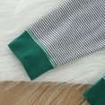 thumbnail image 4 of Gibobby Conjunto para bebé niña Camiseta de manga larga para niños y niñas,, Tops, pantalones a rayas, trajes para recién nacidos(Verde,3-6 Meses), 4 of 5
