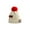 *039-Beige, variant on Cutuoiiu Cute Bear Decor Rib Knit Christmas Beanie for Adults, Soft Cotton Winter Hat with Bow Bell Star Patches and Large Fluffy Pom Pom for Holiday Party Daily Wear Santa Gift
