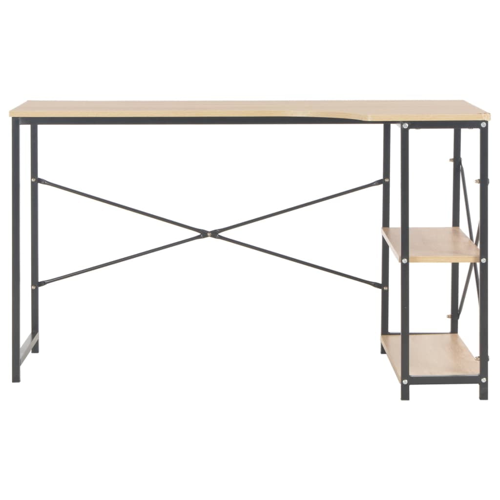 Lowestbest Modern Writing Desk, Computer Desk Workstation for Home Office, Black and oak Lowestbest Modern Writing Desk, Computer Desk Workstation for Home Office, Black and oak