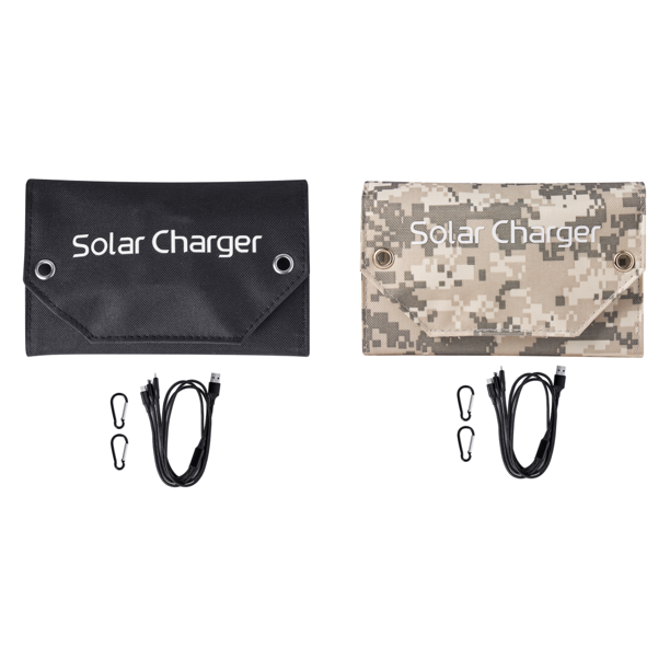 Panel Solar Plegable Batería Portátil USB Cargador 10 W 5V para Celular ()