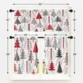 thumbnail image 5 of Christmas Tree Cute Grey Red Kitchen Curtains Window Curtains and Valances Set 36 Inch, Heart Snow Snowflake Abstract Short Tier Curtain for Kitchen, Merry Christmas Small Kitchen Decor, 5 of 6