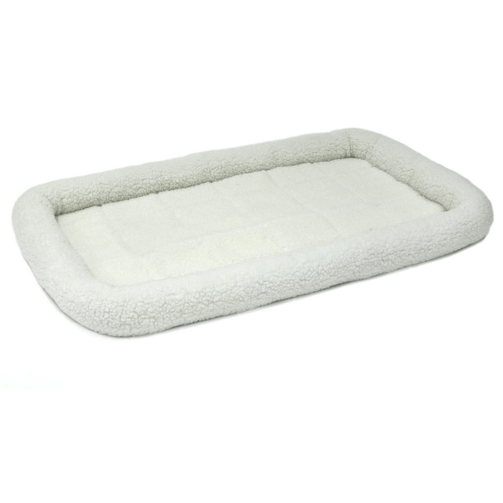 MidWest Deluxe QuietTime Bolster Pet Bed & Crate Mat, Fleece, 48