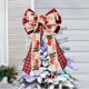 thumbnail image 2 of Decoraciones superiores del árbol de Navidad del Bowknot de la tela escocesa Feliz Navidad para la decoración de Navidad del hogar Ndcxsfigh Para estrenar, 2 of 8