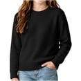 thumbnail image 6 of ZBSOKO Crew Neck Sweater for Boys Solid Color Classic Knit Pullover Long Sleeve Regular Fit Basic Tops Casual Fall Winter Clothes, 6 of 7