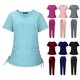 thumbnail image 2 of Bata quirúrgica de hospital, ropa de lavado, clínica, herramientas profesionales, enfermera, estudiante, traje femenino fino con cuello en V, 2 of 6