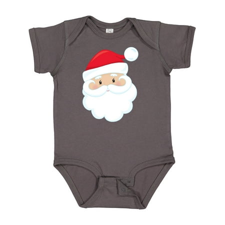 

Inktastic Santa Claus Smiling Santa Red Hat White Beard Boys or Girls Baby Bodysuit