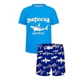 thumbnail image 4 of ITSAME Boys Swimwear Set Quick-Dry Crewneck Tops and Swim Trunks Seaside Surfing Swimsuit 2-Piece Multicolor Size 9-10, 4 of 9