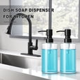 thumbnail image 4 of GM GMISUN Glass Soap Dispenser with Stainless Steel Pump, Clear Soap Dispenser, Hand Soap Dispenser for Bathroom, 12oz Dish Soap Dispenser for Kitchen, 4 of 5