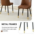 thumbnail image 6 of Brown Suede-like Velvet Dining Chair Set (Four-Pack)Black Metal legs,dinning chairs,brown., 6 of 9