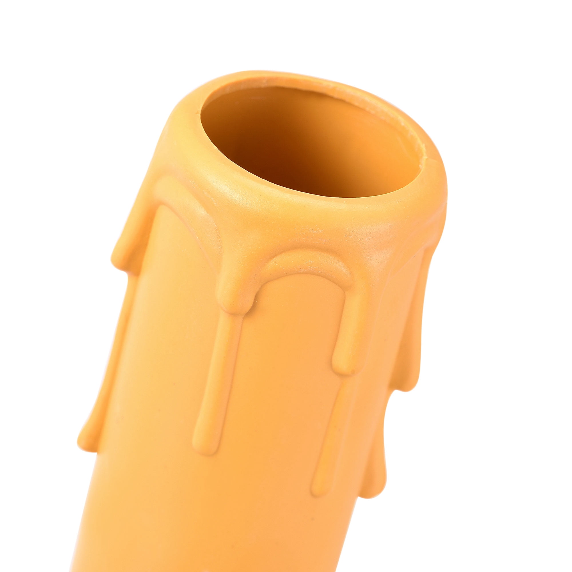 Unique Bargains Plastic Candle Socket Covers for Candelabra Bases Yellow 1.18" x 3.94"