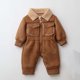 thumbnail image 1 of Mono de moda para exteriores para niños con forro polar grueso y cintura ajustada para niños y niñas., 1 of 9