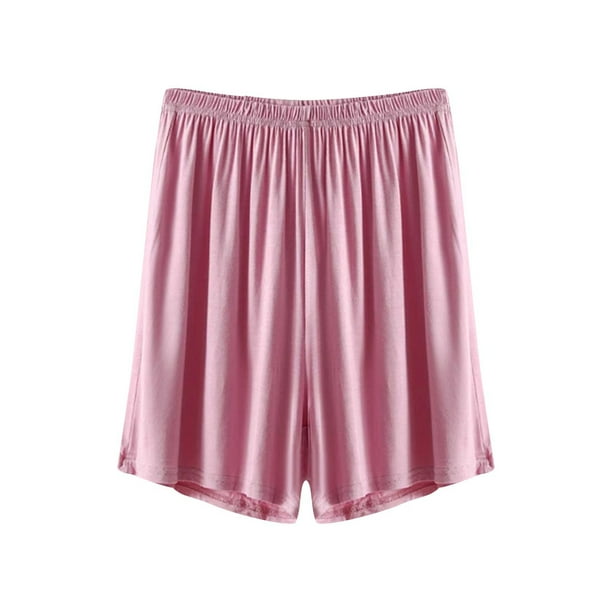 Pantalones de Cintura Elástica para las Mujeres de Verano Delgado Cuarto Cortos Color Estilo Delgado Pijamas Casuales, Pantalones de Tamaño Suelto