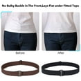 thumbnail image 4 of Invisible Women Stretch Belt No Show Elastic Web Strap Belt with Flat Buckle for Jeans Pants Dresses, 4 of 8