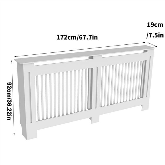 4 Sizes Tall Radiator Cover Cabinet MDF Wood Grill Shelf Wall Fence Guard
