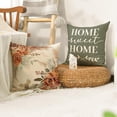 thumbnail image 2 of Home Sweet Home Terracotta Sage Throw Pillow Covers, 18 x 18 Inch Seasonal Spring Eucalyptus Floral Motto Cushion Case for Sofa Couch Set of 4, 2 of 6