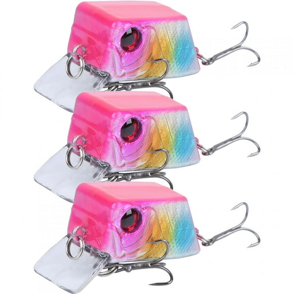 3 uds cubo Mini cebo pez Artificial señuelo herramienta de aparejos de pesca con ganchos afilados4 #