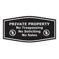 thumbnail image 2 of (3 pack) Fancy Private Property No Trespassing No Soliciting No Sales Sign (Black) - Small, 2 of 6