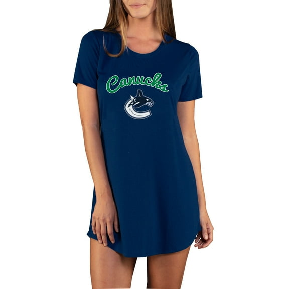 Women's Concepts Sport Navy Vancouver Canucks Marathon Knit Nightshirt
