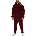 thumbnail image 2 of Fgnfyis Men and Women Sports Suit Autumn and Winter Leisure Solid Color Hooded Sweater Pants with Tassels Sports Suit Men Sets 2 Piece Outfits XL, 2 of 8