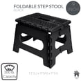 thumbnail image 3 of Simplify 9" Anti-Skid Folding Single-Step Stool in Black Polypropylene, 3 of 7