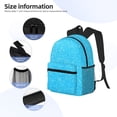 thumbnail image 5 of Haiem Sky Blue Glitter Lightweight Backpack for School, Classic Basic Water Resistant Casual Daypack for Travel with Bottle Side Pockets, 5 of 8