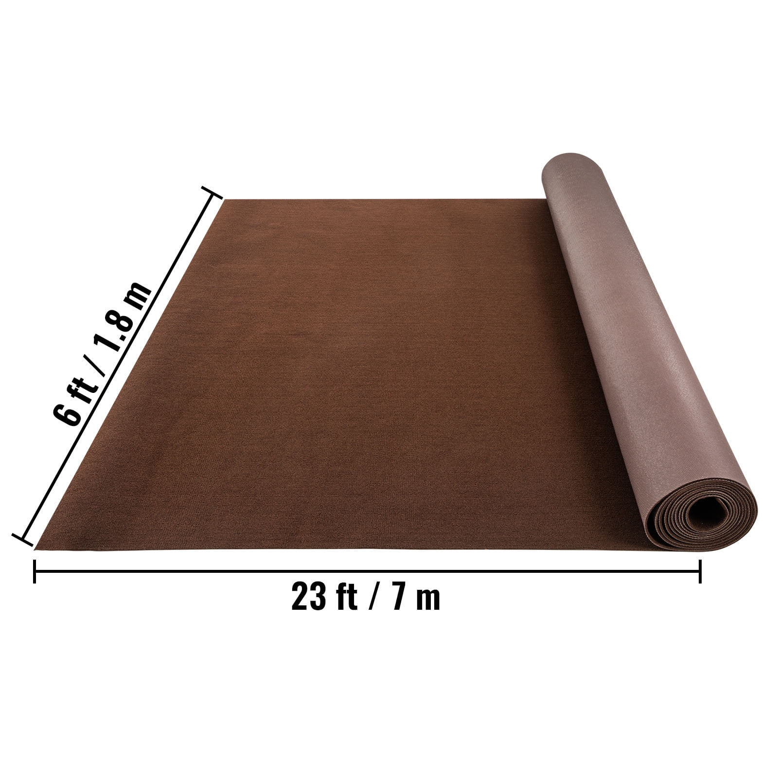 VEVOR Brand Boat Carpet 6x23' Indoor Outdoor Marine Carpet Rug - Size Optional - 32 oz. Waterproof Patio Anti-slide Rug, Dark Brown