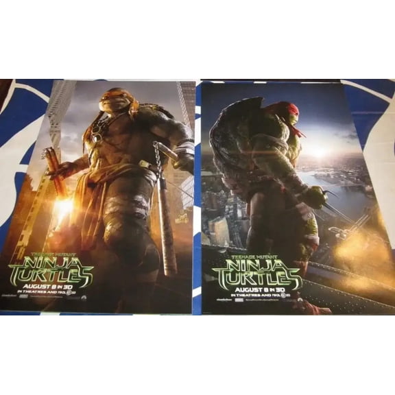 Teenage Mutant Ninja Turtles set of 3 mini 2014 movie posters