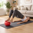 thumbnail image 4 of 9.8IN Mini Exercise Yoga Ball, Anti-Burst Small Pilates Ball, Soft PVC Core Stability Ball for Home Workout, Physical Therapy, Stretching, Postpartum Training,Black, 4 of 5