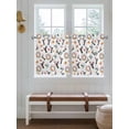 thumbnail image 2 of Hummingbirds 2 Panel Kitchen Curtains for Small Windows, Spring Watercolor Flowers Leaf Plant Bathroom Tier Curtain, Short Window Treatment for Bedroom/Living Room 55"x36", 2 of 6