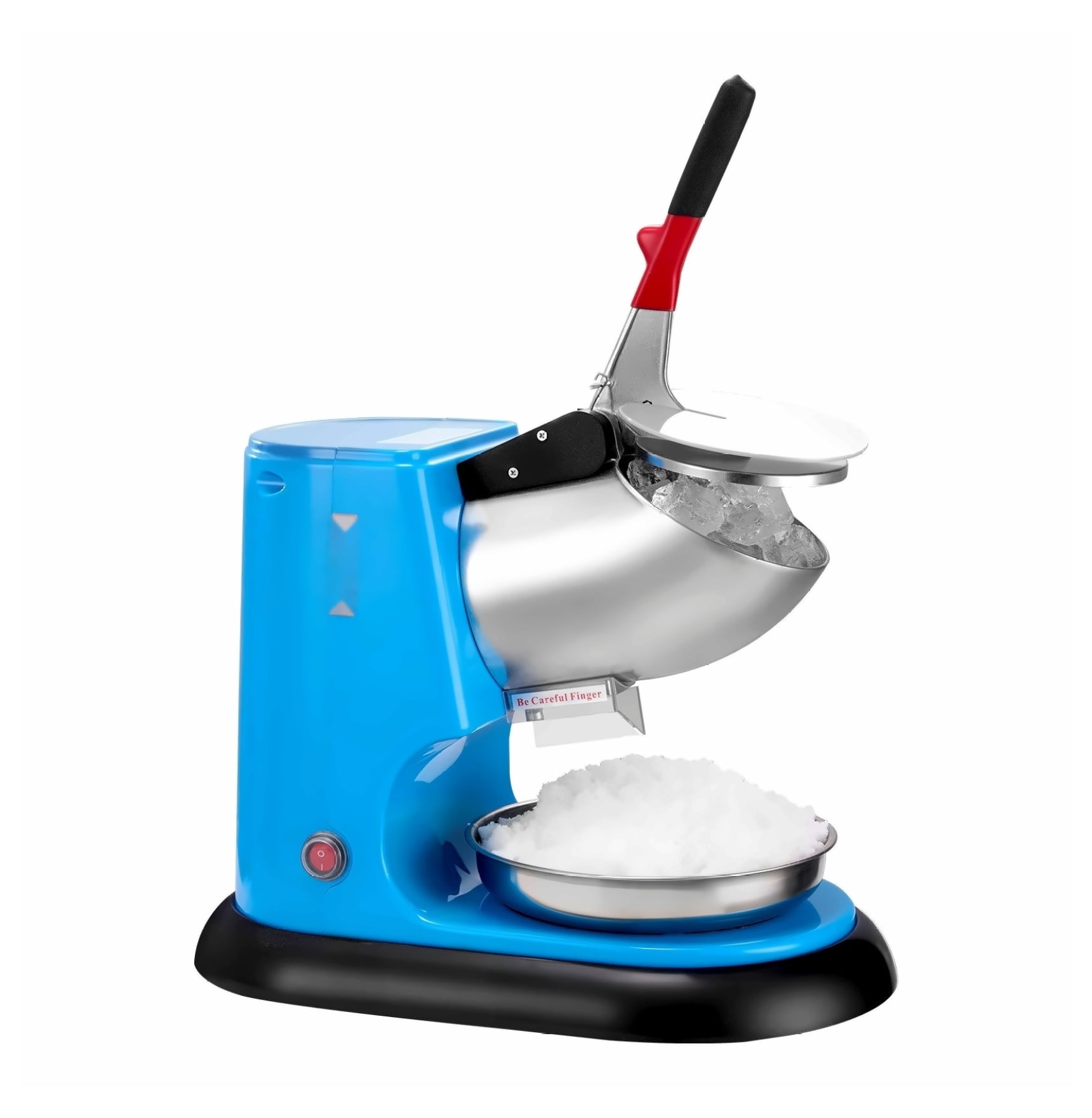 Electric Snow Cone Maker 220LBS/H - Commercial Ice Crusher Machine with Stainless Steel Blades - Shaved Ice Machine for Home & Business