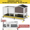 thumbnail image 7 of Aivituvin Rabbit Hutch Wooden Bunny Cage Indoor Outdoor Guinea Pig Cage on Wheels Large, 7 of 7