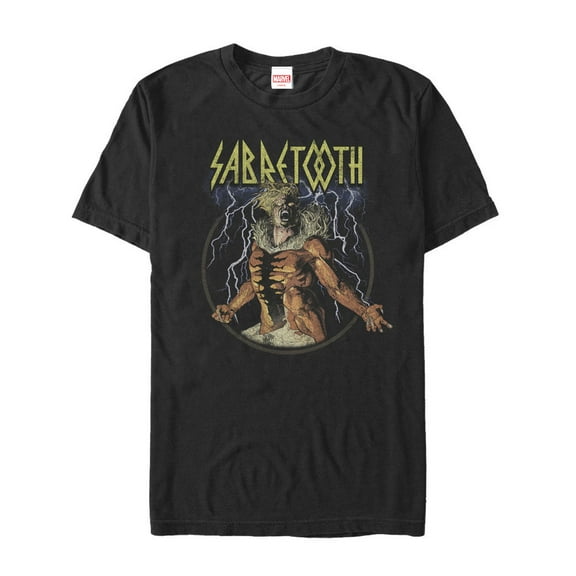 Men's Marvel X-Men Sabretooth Graphic Tee Black 3X Large