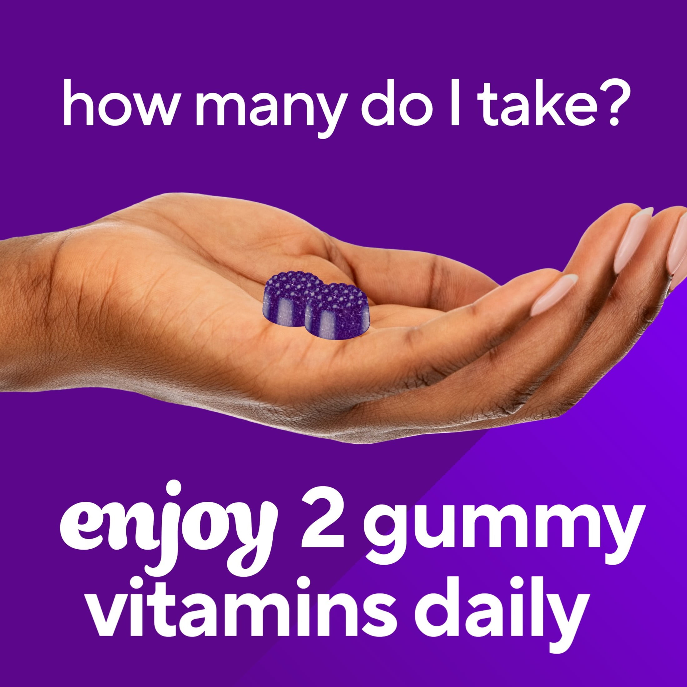 vitafusion Stress Support Ashwagandha Gummy Vitamins, 125mg, Blueberry Flavor, 60 Count