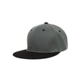 thumbnail image 1 of TopHeadwear Polyester Two-Tone Flat Bill Snapback - Grey/Black, 1 of 2